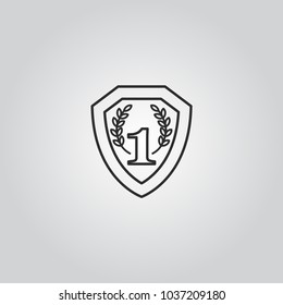 Shield award vector icon