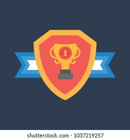 Shield award vector icon