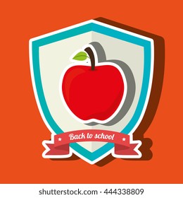 shield back to school design, vector illustration eps10 graphic 