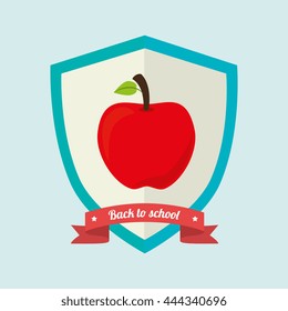 shield back to school design, vector illustration eps10 graphic 