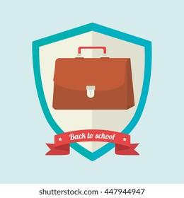 shield back to school design, vector illustration eps10 graphic 
