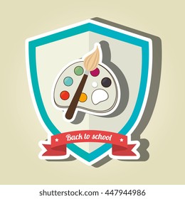 shield back to school design, vector illustration eps10 graphic 