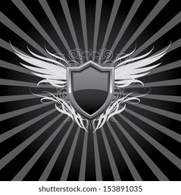 Shield Background - Black