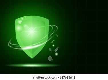 Shield background green