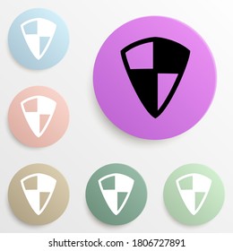 shield badge color set. Simple glyph, flat vector of web icons for ui and ux, website or mobile application