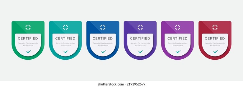 Plantilla de diseño de placa de protección. Logo de certificación empresarial. Ilustración vectorial seguridad infográfica moderna.