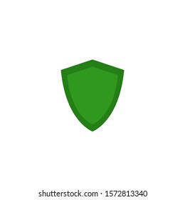 Shield Badge Icon Vector Green Fill On White Background. 
Flat Icon For Web, Apps, Or Design Product EPS10 Editable.