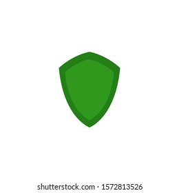 Shield Badge Icon Vector Green Fill On White Background. 
Flat Icon For Web, Apps, Or Design Product EPS10 Editable.
