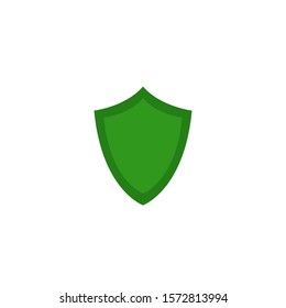 Shield Badge Icon Vector Green Fill On White Background. 
Flat Icon For Web, Apps, Or Design Product EPS10 Editable.