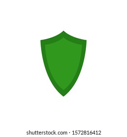 Shield Badge Icon Vector Green Fill On White Background. 
Flat Icon For Web, Apps, Or Design Product EPS10 Editable.