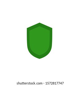 Shield Badge Icon Vector Green Fill On White Background. 
Flat Icon For Web, Apps, Or Design Product EPS10 Editable.