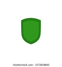Shield Badge Icon Vector Green Fill On White Background. 
Flat Icon For Web, Apps, Or Design Product EPS10 Editable.
