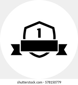 Shield badge with ribbon 