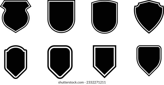 Shield Badge Shape Template Set