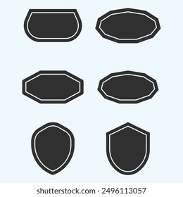 Shield badge Shapes design Collection set