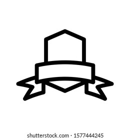 shield badge vector thin line icon 
