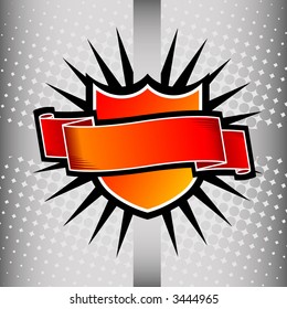 SHIELD AND BANNER (vector)