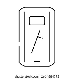 shield and baton protest meeting line icon vector. shield and baton protest meeting sign. isolated contour symbol black illustration