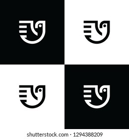 shield bird logo icon