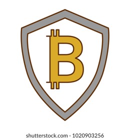 shield with bitcoin icon