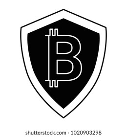 shield with bitcoin icon