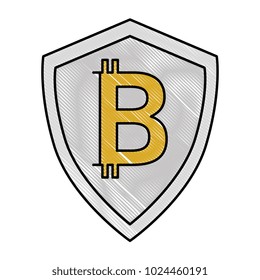 shield with bitcoin icon