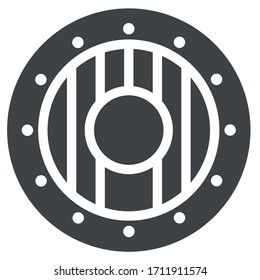 shield black icon on white background