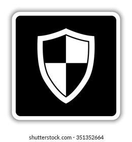 shield - black vector icon