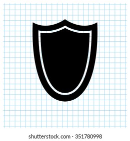 shield - black vector icon