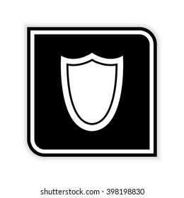 shield  - black vector icon