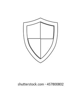 shield  - black vector icon