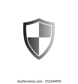 shield - black vector  icon