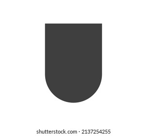Shield black and white logo. Guarantee, insignia and guard symbol. Security vector icon.