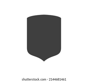 Shield black and white logo. Guarantee, insignia and guard symbol. Security vector icon.
