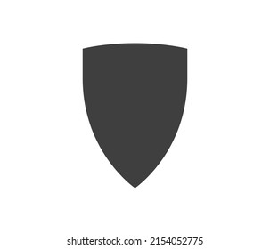 Shield black and white logo. Guarantee, insignia and guard symbol. Security vector icon.