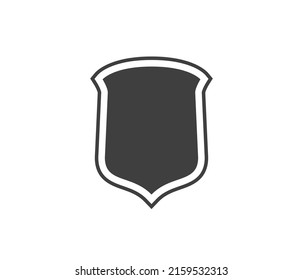 Escuche el logotipo en blanco y negro. Garantía, insignia y símbolo de protección. Icono de vector de seguridad.