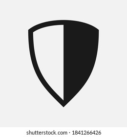 Schild schwarz-weißes Vektorsymbol.