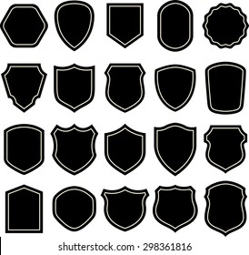 Shield Badge Set V Shape Template Stock Vector (Royalty Free) 1289551777