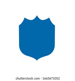 shield blue logo design vector template