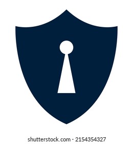 shield blue silhouette guard icon