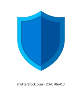 Escudo icono del logotipo de la ilustración del vector azul
