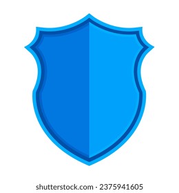 Shield blue vector illustration logo icon clipart