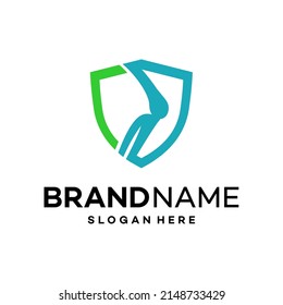 Shield bone Logo Design Template Illustration Vector
