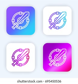 Shield bright purple and blue gradient app icon