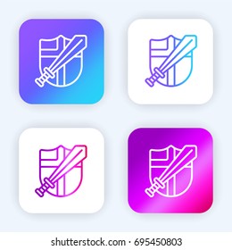 Shield bright purple and blue gradient app icon