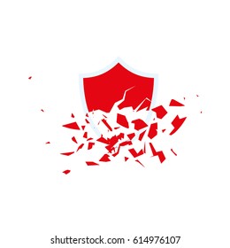 shield broken abstract crest