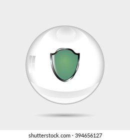 Shield In A Bubble. Protection.