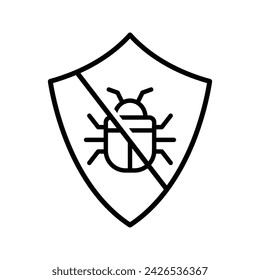 Schild mit Fehler, Illustration von Antivirus-Software-Symbol Vektor