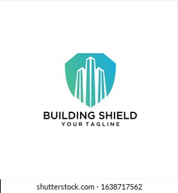 shield building logo vector creative illustration design, Logo Shield City Idea logo design inspiration