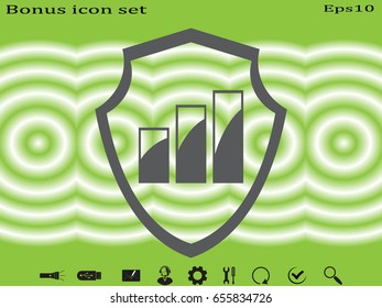 shield, business growth, icon, vector illustration eps10
